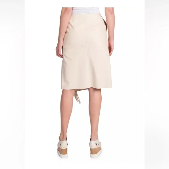 スカート Stella Mccartney Fringed Skirt Black Fringe Faux-Leather Midi Skirt by Stella McCartney on Sale